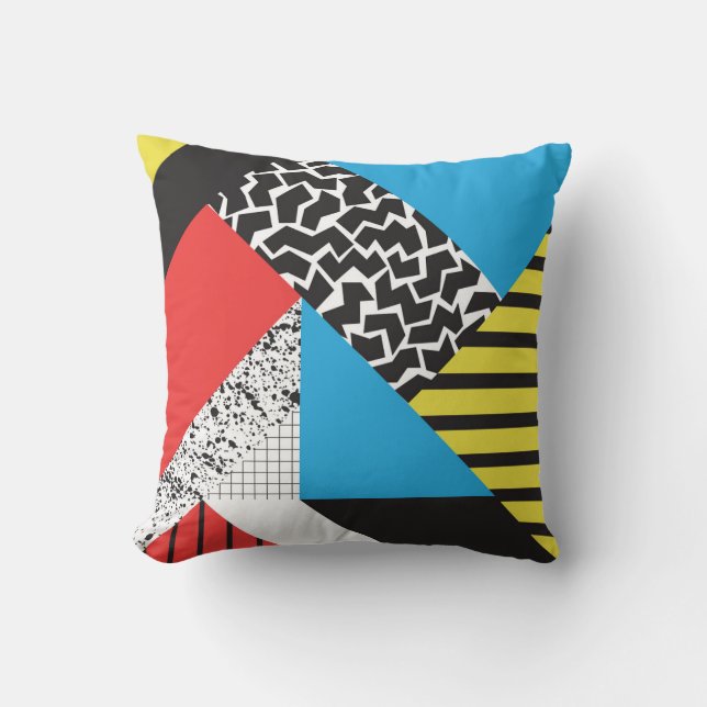 Moderne Geometrie: Abstrakter Nahtloser Stil Kissen (Vorderseite)