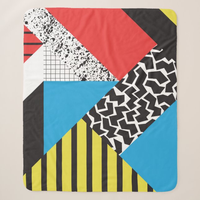 Moderne Geometrie: Abstrakter Nahtloser Stil Sherpadecke (Vorderseite)