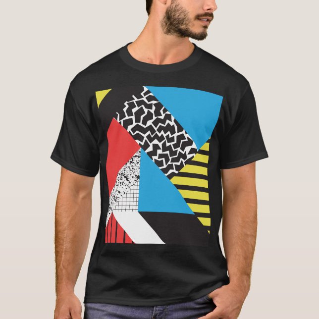 Moderne Geometrie: Abstrakter Nahtloser Stil T-Shirt (Vorderseite)