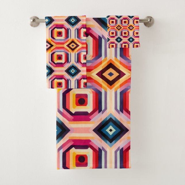 Moderne Geometrie Badhandtuch Set (Insitu)