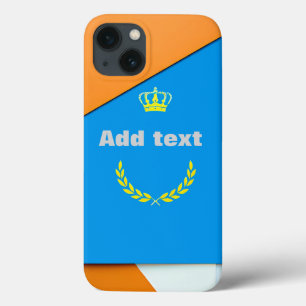 Moderne Geometrie Blau Orange Symbol Abstrakt Stil Case-Mate iPhone Hülle