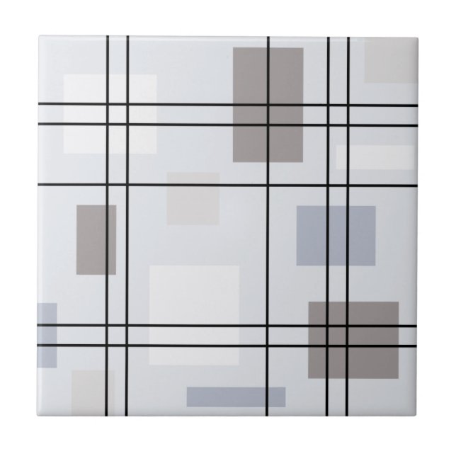 Moderne Geometrie des Mittelzentrums 16 Fliese (Vorderseite)