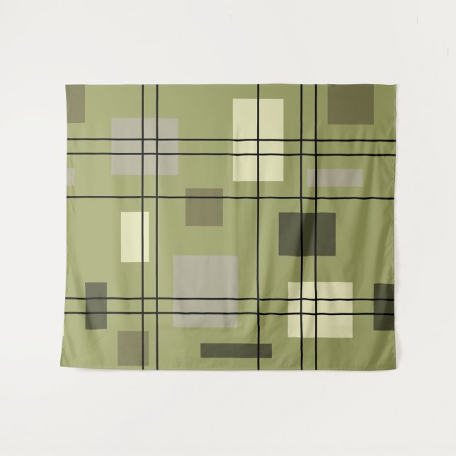 Moderne Geometrie des Mittelzentrums 18 Wandteppich (Vorderseite (Horizontal))