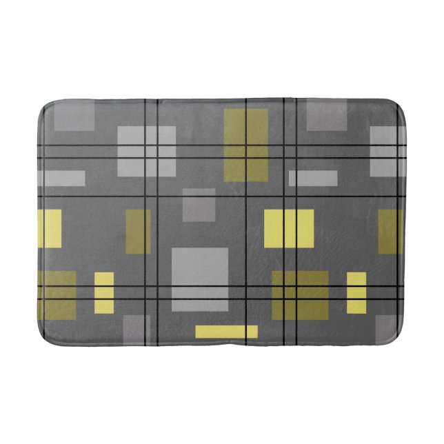 Moderne Geometrie des Mittelzentrums 4 Badematte (Vorderseite)