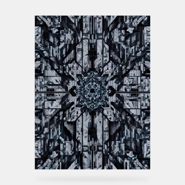 Moderne Geometrie: Digitale Citadel H-16 Acrylschild (Vorderseite)