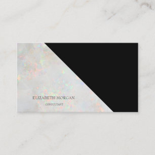Moderne Geometrie, Elegant, Holografischer Opal Visitenkarte