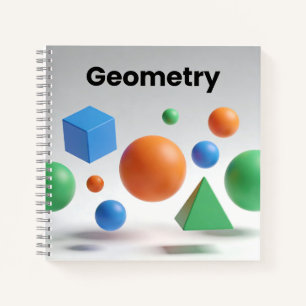 Moderne Geometrie Farbige 3D-Formen Lehrer Schüler Notizbuch