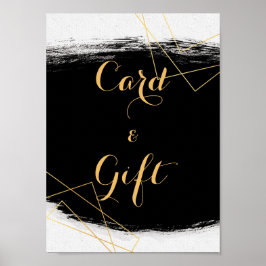 Moderne Geometrie-Karte und Geschenk für Schwarz u Poster
