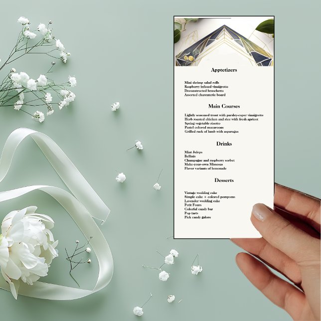 Moderne Geometrie mit Speisekarte für kleine Blume Menükarte (Von Creator hochgeladen)