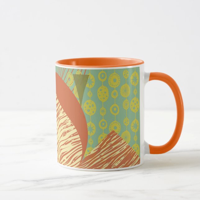 Moderne Geometrie Mitte des Jahrhunderts Tasse (Rechts)