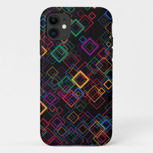 Moderne Geometrie Retro Quadrate iPhone 11 Hülle