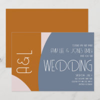 Moderne Geometrie Terracotta Pink Mute Wedding