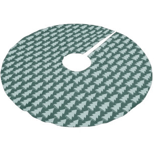 Moderne geometrisch blaue Weihnachtsbaumgrafik Polyester Weihnachtsbaumdecke