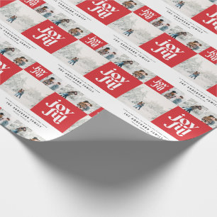 Moderne geometrisch fröhliche Typografie Foto Weih Geschenkpapier