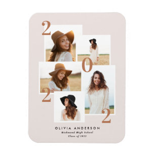 Moderne, geometrisch geometrische Terrakotta mit m Magnet