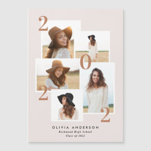 Moderne, geometrisch geometrische Terrakotta mit m Magnetkarte