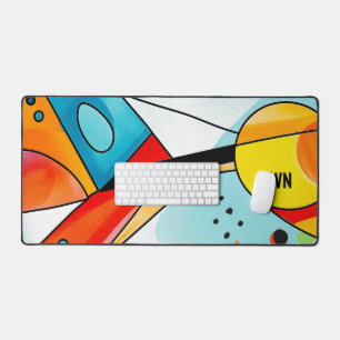 Moderne geometrische Abstrakt-Bright-Farben Schreibtischunterlage