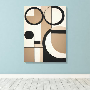 Moderne geometrische Abstrakt-Overlap Art Leinwanddruck