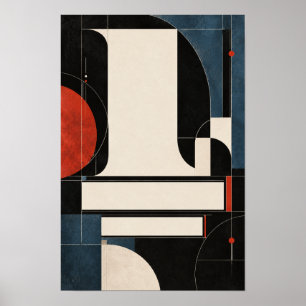 Moderne geometrische abstrakte Bauhaus inspirierte Poster