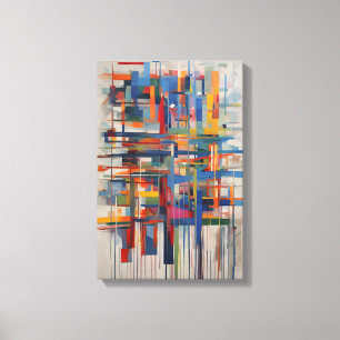 Moderne geometrische Abstrakte Kunst Leinwanddruck