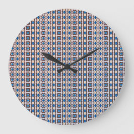 Moderne geometrische abstrakte Mosaikmuster 1298 Große Wanduhr