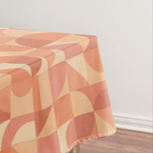 Moderne geometrische abstrakte Pfirsich- und Terra Tischdecke