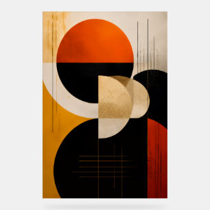 Moderne geometrische abstrakte Wandkunst drucken Acrylschild