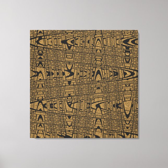 Moderne geometrische Abstrakte Welle Leinwanddruck (Vorderseite)