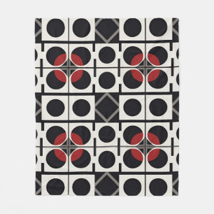 Moderne geometrische Abstraktion mit Kreisen Fleecedecke
