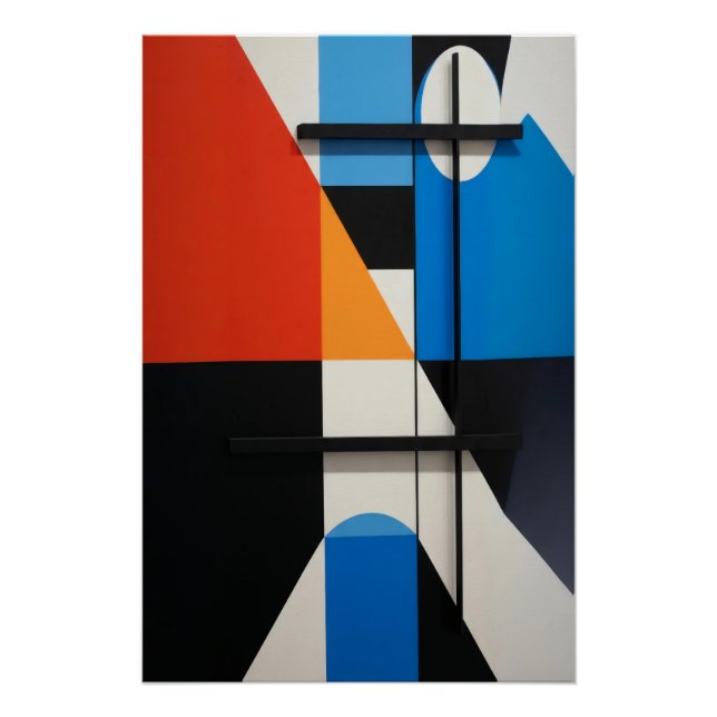 Moderne geometrische Abstraktion Poster (Vorderseite)
