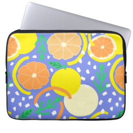 Moderne geometrische Amalfi-Küsten-Zitrusfrucht Laptopschutzhülle