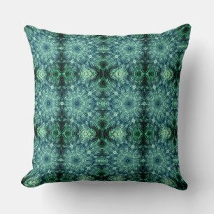 Moderne geometrische Art Smaragdgrünes Kissen
