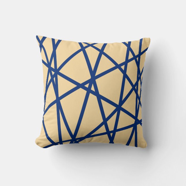 Moderne geometrische blaue pastellfarbene rosafarb kissen (Vorderseite)