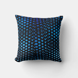 Moderne geometrische blaue Punktmuster Kissen