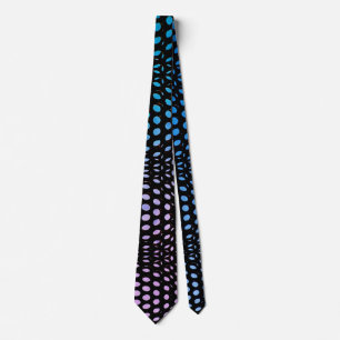 Moderne geometrische blaue Punktmuster Krawatte