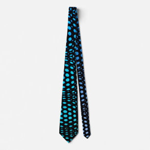 Moderne geometrische blaue Punktmuster Krawatte