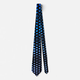 Moderne geometrische blaue Punktmuster Krawatte