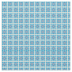 Moderne geometrische blaue SEA-Quadrate-Muster Stoff