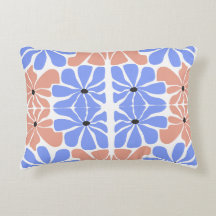Moderne geometrische Blumengestaltung - Blau- und