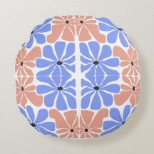 Moderne geometrische Blumengestaltung - Blau- und