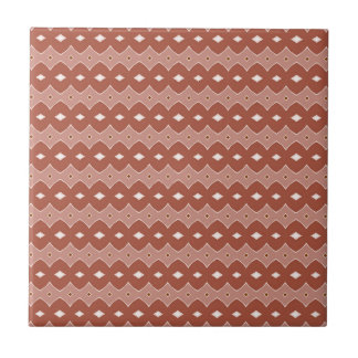Moderne geometrische braune Terrakotta-Muster Fliese