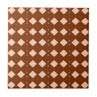 Moderne geometrische braune Terrakotta-Muster Fliese