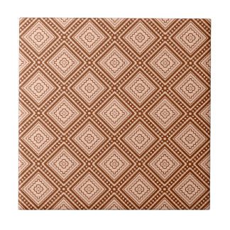 Moderne geometrische braune Terrakotta-Muster Fliese