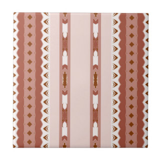 Moderne geometrische braune Terrakotta-Muster Fliese