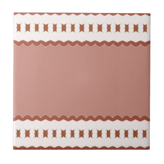 Moderne geometrische braune Terrakotta-Muster Fliese