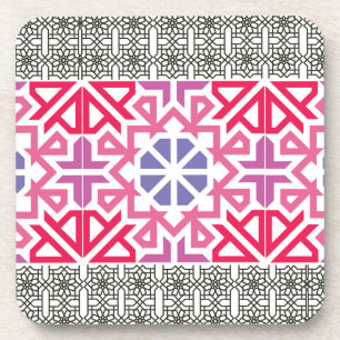 Moderne geometrische bunte Boho-Muster Getränkeuntersetzer