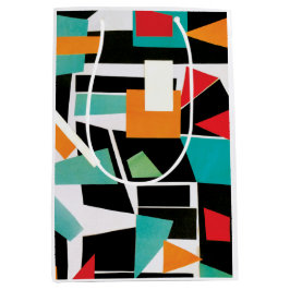 Moderne geometrische Collage Mittlere Geschenktüte