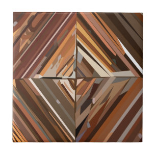 Moderne geometrische Diamant-Holz-Hintergrundmuste Fliese