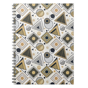 Moderne geometrische Dreiecke und Kreise Musterkun Notizblock