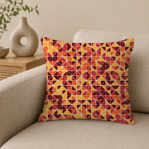 Moderne geometrische Dreiecksform Herbst Kissen